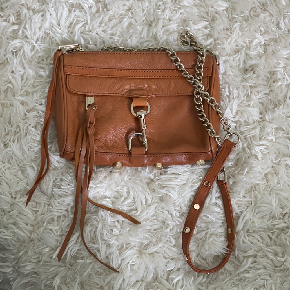 Rebecca Minkoff Crossbody Bag in Tan Leather